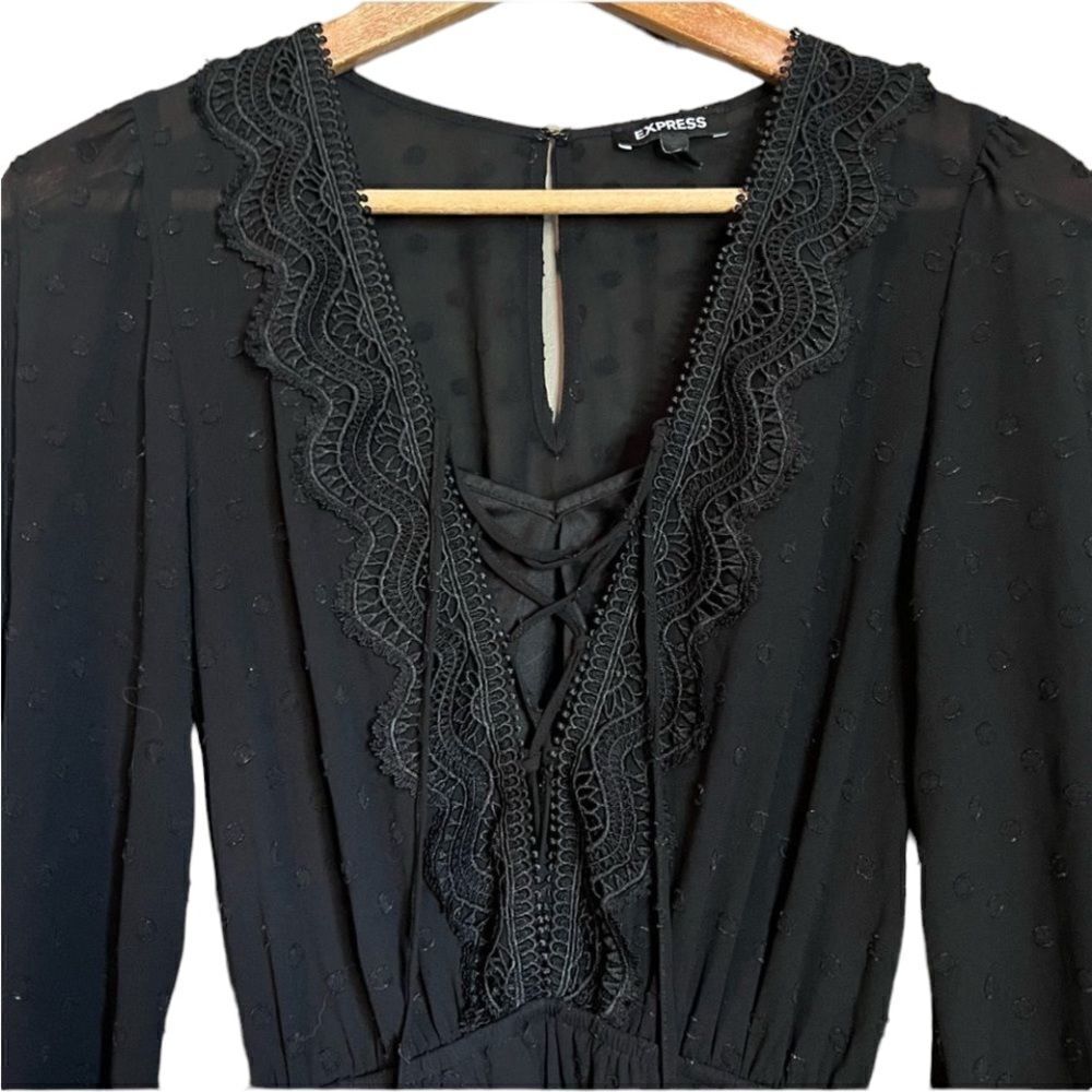 Express black lined romper - Picture 2 of 12